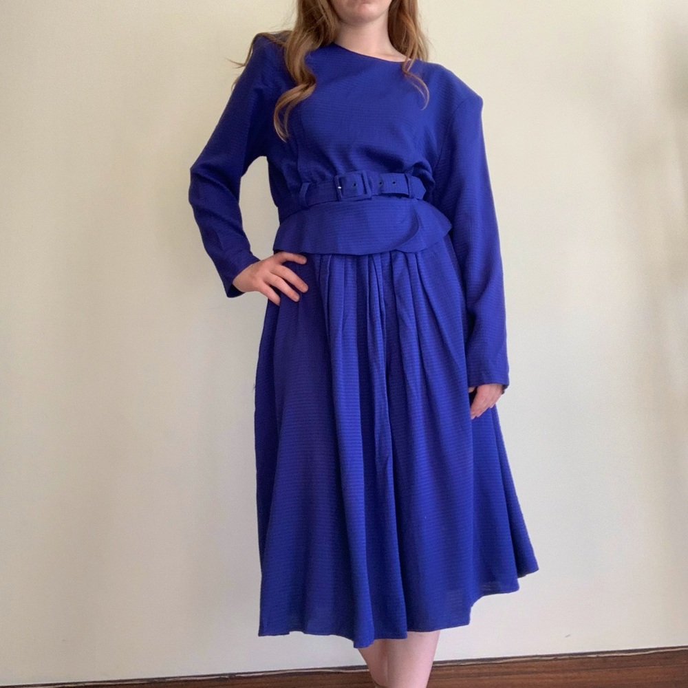 Vintage 80s violet dress